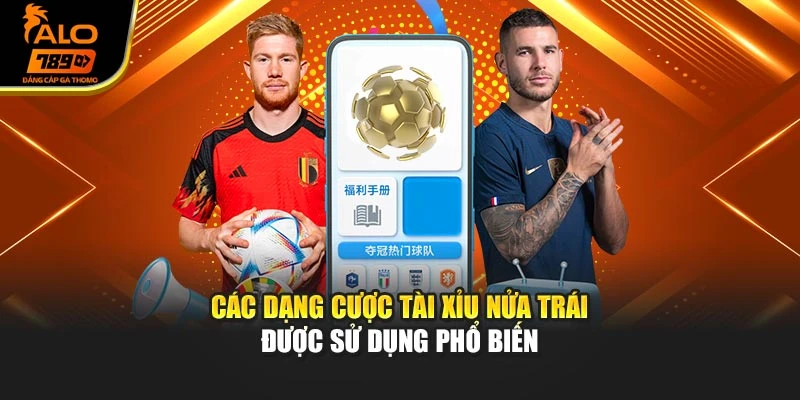 Các dạng cược tài xỉu nửa trái được sử dụng phổ biến